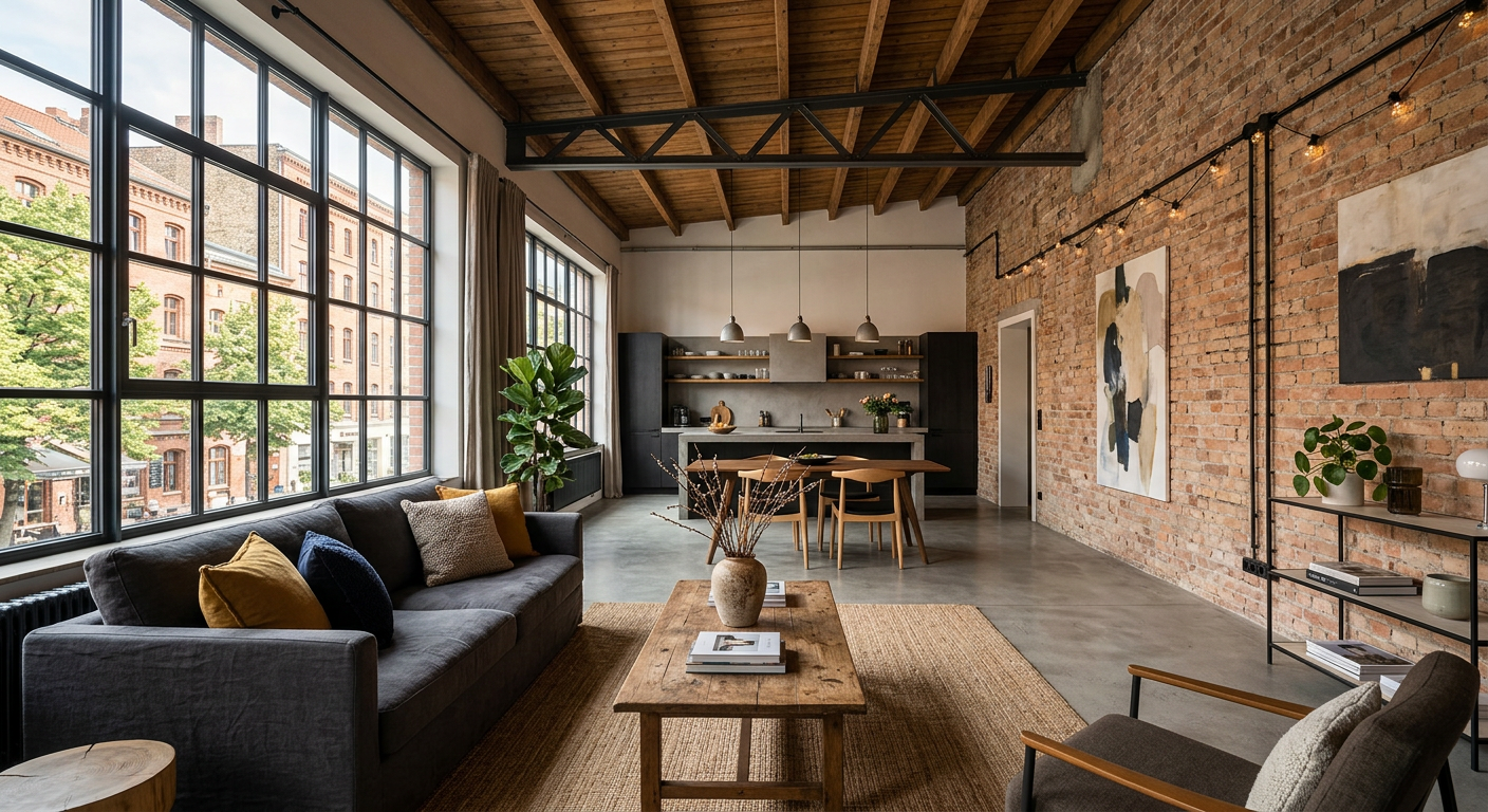 Industrial Loft Staging: Urbaner Charme für Stadtimmobilien